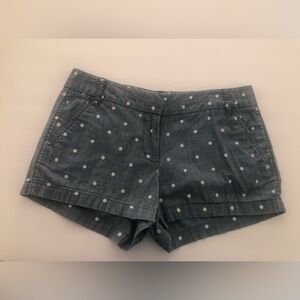 NWOT‎ J.Crew City Fit Denim Polka Dot Shorts Size 4